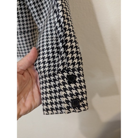 Transitions Petite Houndstooth Silk Blazer Jacket Womens MP - Picture 5 of 13